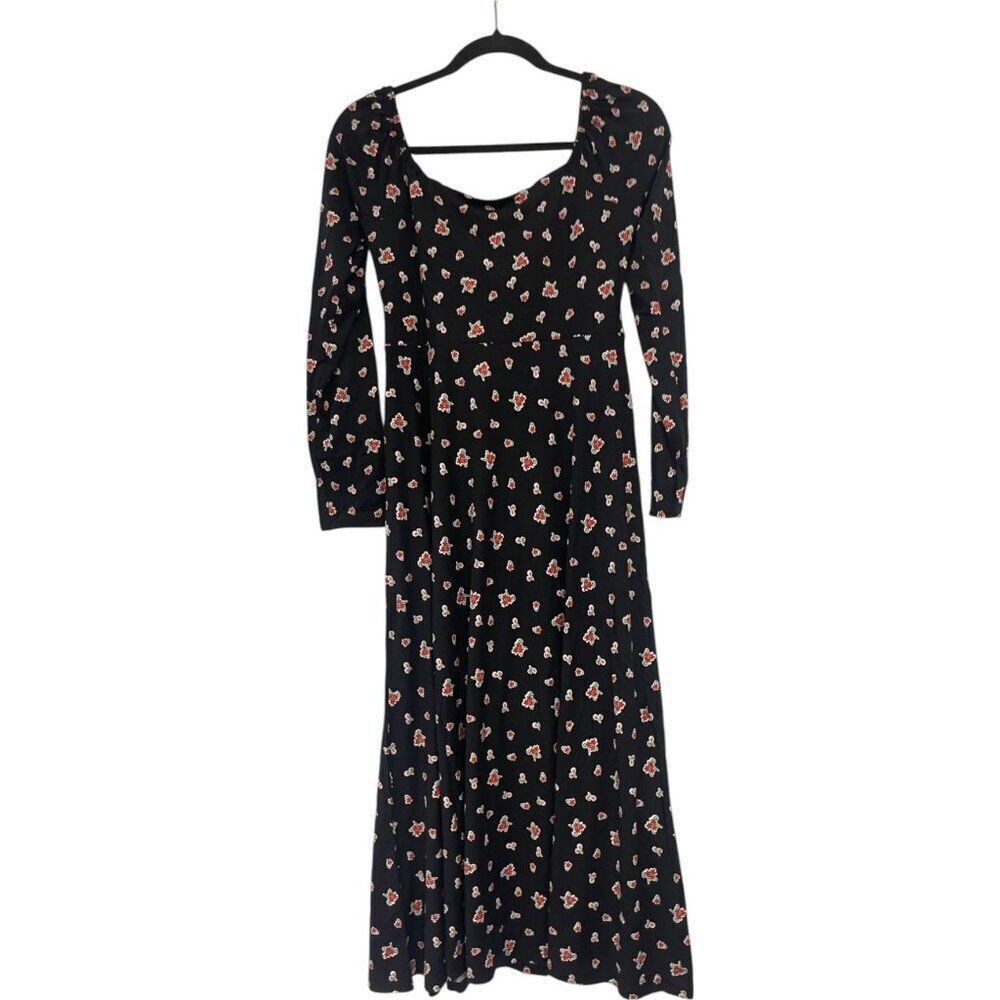 Boden Womens Midi Dress UK 10P US 6P Black Sweetheart Neckline Jersey D0453 NWT - Picture 4 of 11